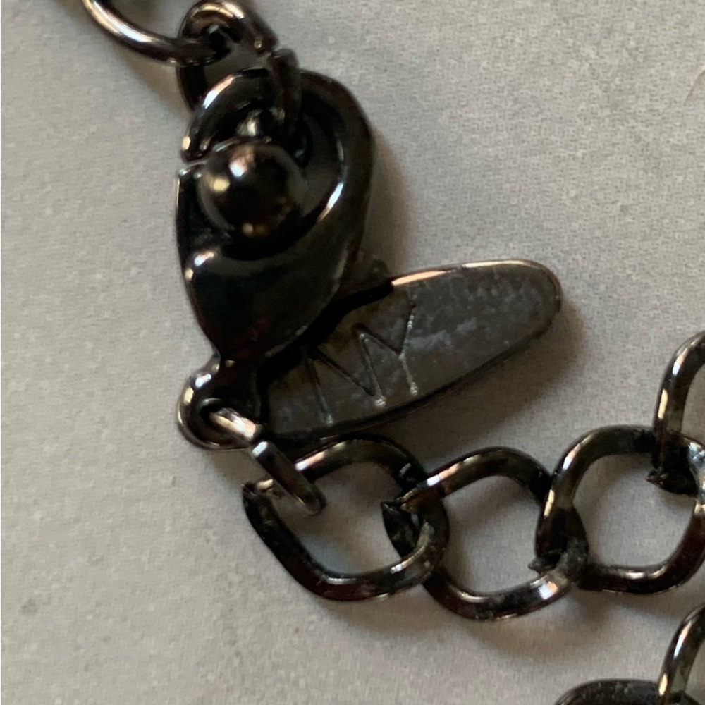 New York & Company Womens Adjustable Black and Silver Beaded Statement Necklace - Picture 4 of 8